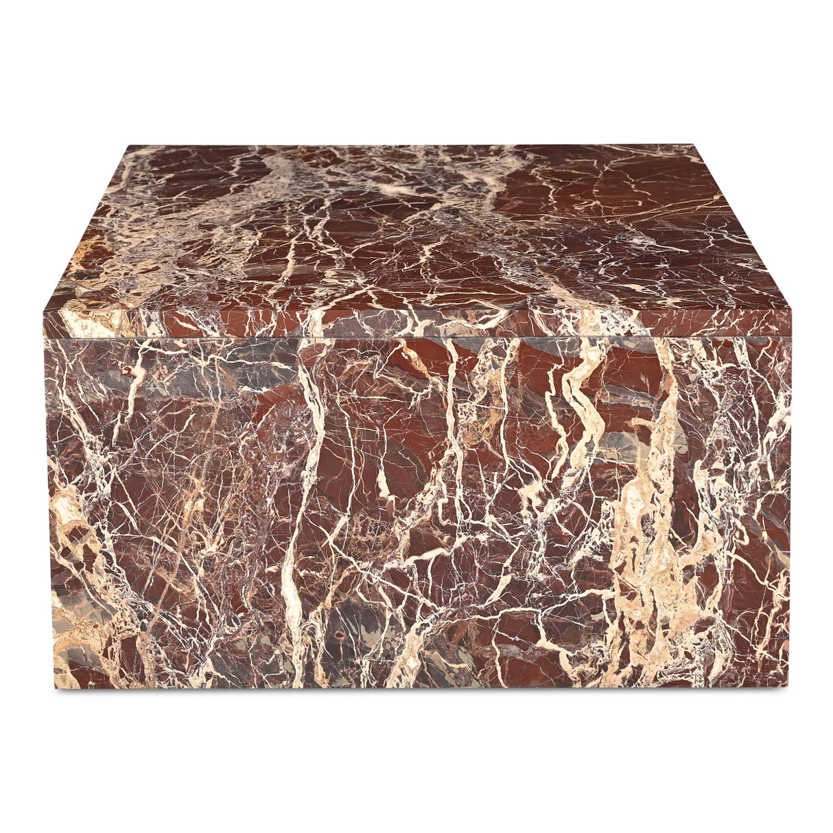 Rosa Rosso Levanto Marble Coffee Table by MOES at Eve Furniture