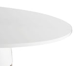 Rosa White Lacquer 47" Round Dining Table by TOV Furniture at Eve Furniture