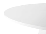 Rosa White Lacquer 47" Round Dining Table by TOV Furniture at Eve Furniture