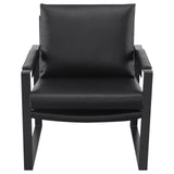 Rosalind Black and Gunmetal Upholstered Track Arms Accent Chair by Coaster at Eve Furniture