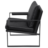 Rosalind Black and Gunmetal Upholstered Track Arms Accent Chair by Coaster at Eve Furniture