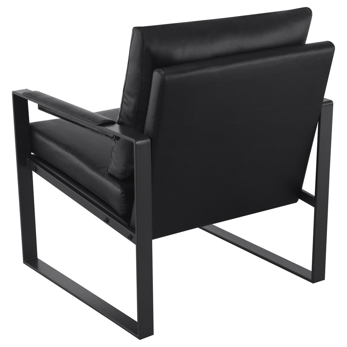 Rosalind Black and Gunmetal Upholstered Track Arms Accent Chair by Coaster at Eve Furniture