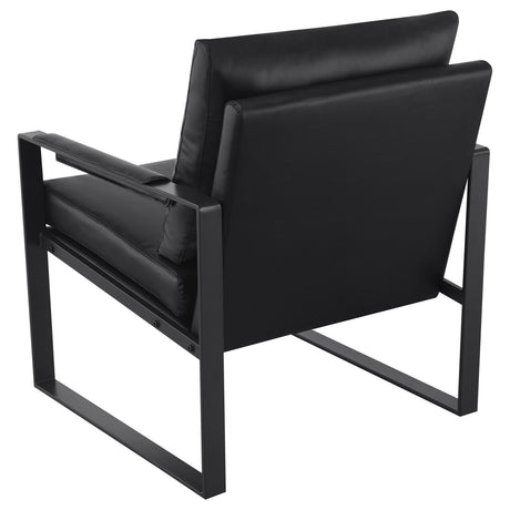 Rosalind Black and Gunmetal Upholstered Track Arms Accent Chair by Coaster at Eve Furniture