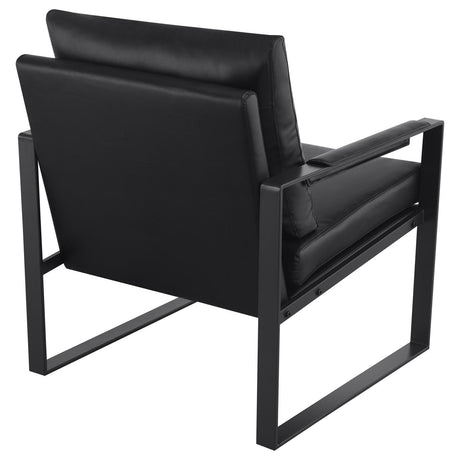 Rosalind Black and Gunmetal Upholstered Track Arms Accent Chair by Coaster at Eve Furniture