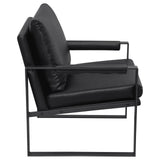 Rosalind Black and Gunmetal Upholstered Track Arms Accent Chair by Coaster at Eve Furniture