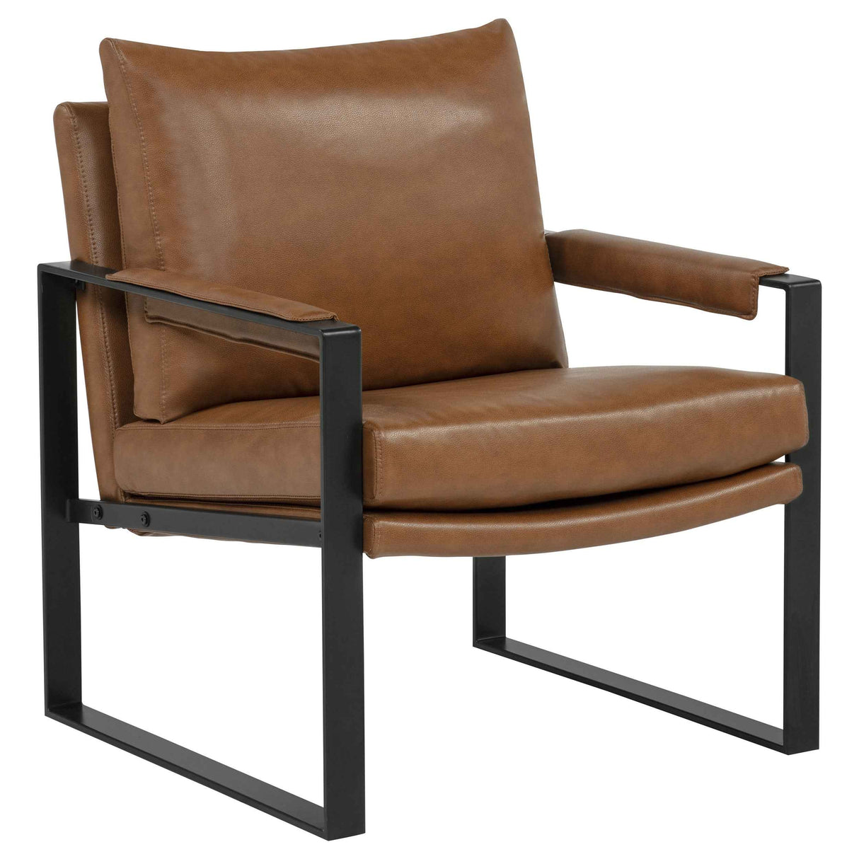 Rosalind Brown Upholstered Track Arm Accent Chair by Coaster at Eve Furniture