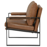 Rosalind Brown Upholstered Track Arm Accent Chair by Coaster at Eve Furniture