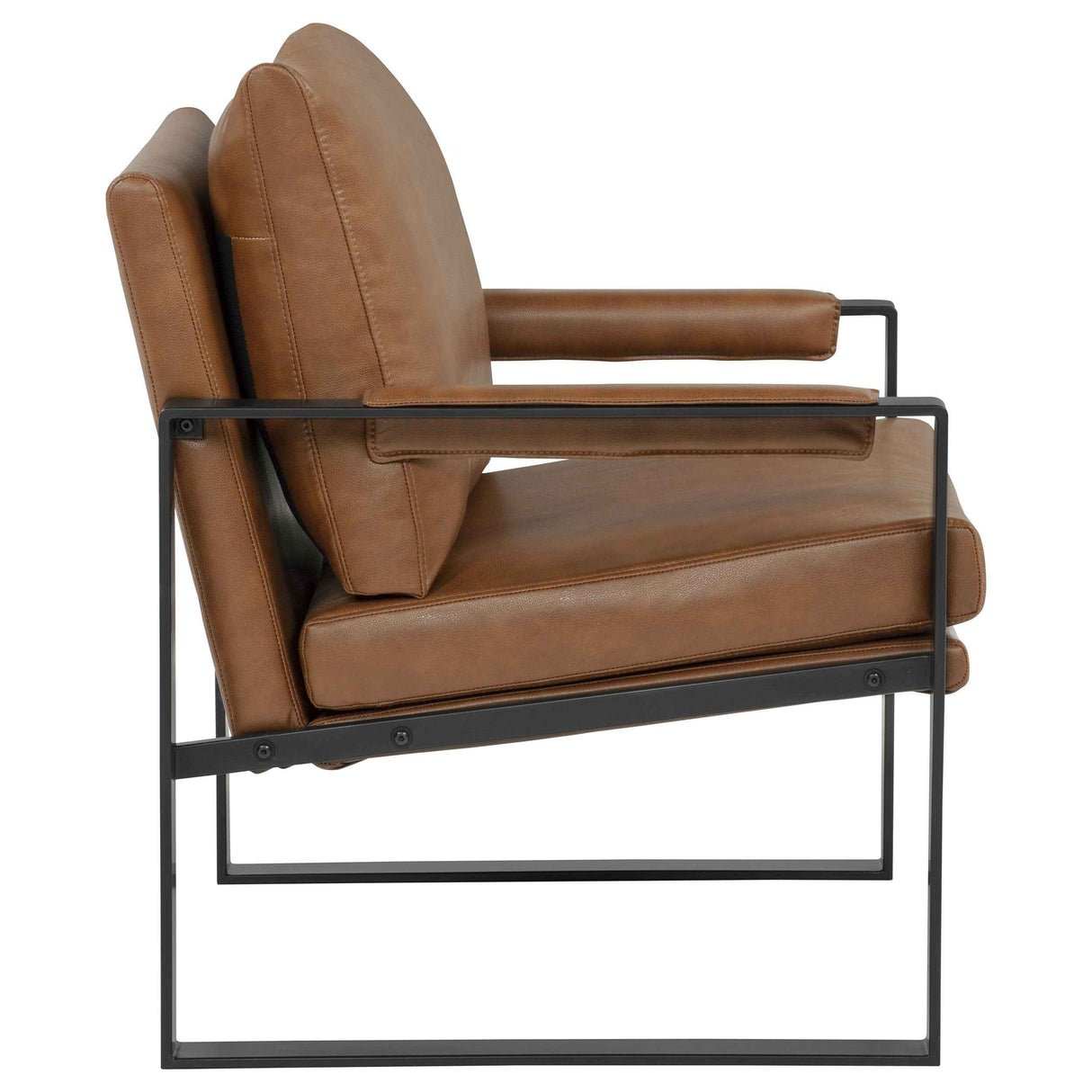 Rosalind Brown Upholstered Track Arm Accent Chair by Coaster at Eve Furniture