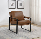 Rosalind Brown Upholstered Track Arm Accent Chair by Coaster at Eve Furniture