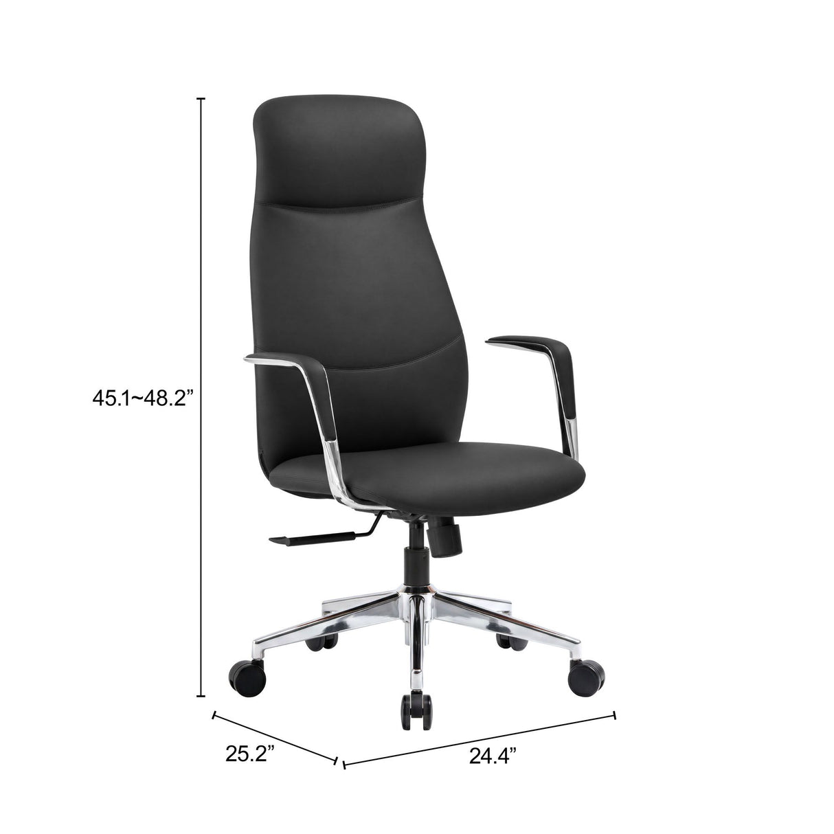 Rosalind Office Chair Black by Zuomod at Eve Furniture