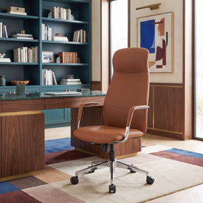 Rosalind Office Chair Brown by Zuomod at Eve Furniture
