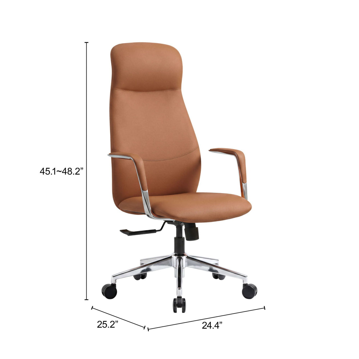 Rosalind Office Chair Brown by Zuomod at Eve Furniture