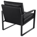 Rosalind Black/Gunmetal Upholstered Track Arms Accent Chair