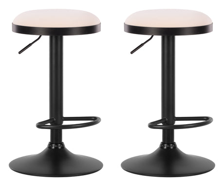 Rosco White Barstool (Set of 2) by Zuomod at Eve Furniture