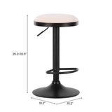 Rosco White Barstool (Set of 2) by Zuomod at Eve Furniture