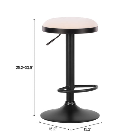 Rosco White Barstool (Set of 2) by Zuomod at Eve Furniture