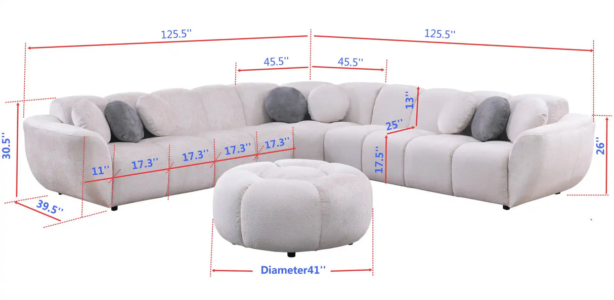 Rose Black 3-Piece Sectional by New Era Innovations at Eve Furniture