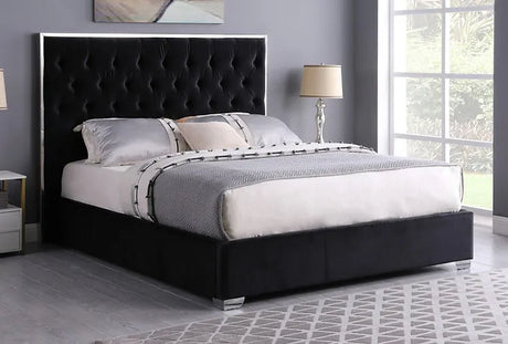 Rose Black Queen Platform Bed by New Era Innovations at Eve Furniture