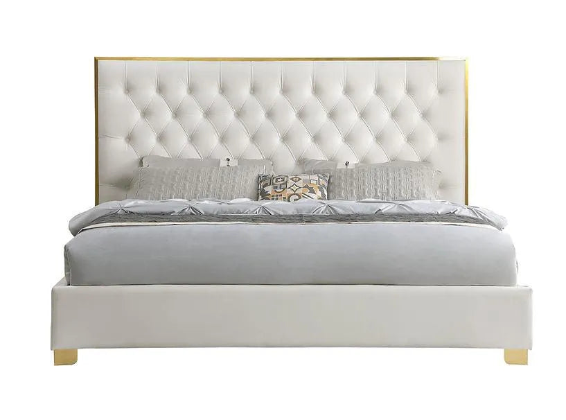 Rose Cream Queen Platform Bed by New Era Innovations at Eve Furniture