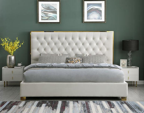 Rose Cream Queen Platform Bed by New Era Innovations at Eve Furniture