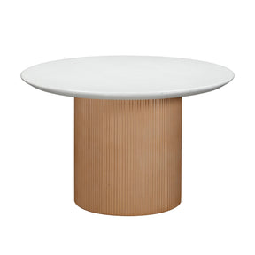 Rose Faux Terrazzo and Terracotta Concrete Indoor / Outdoor 47" Round Dining Table by TOV Furniture at Eve Furniture