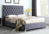 Rose Grey 55"H King Platform Bed by New Era Innovations at Eve Furniture