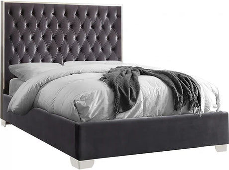 Rose Grey Queen Platform Bed by New Era Innovations at Eve Furniture