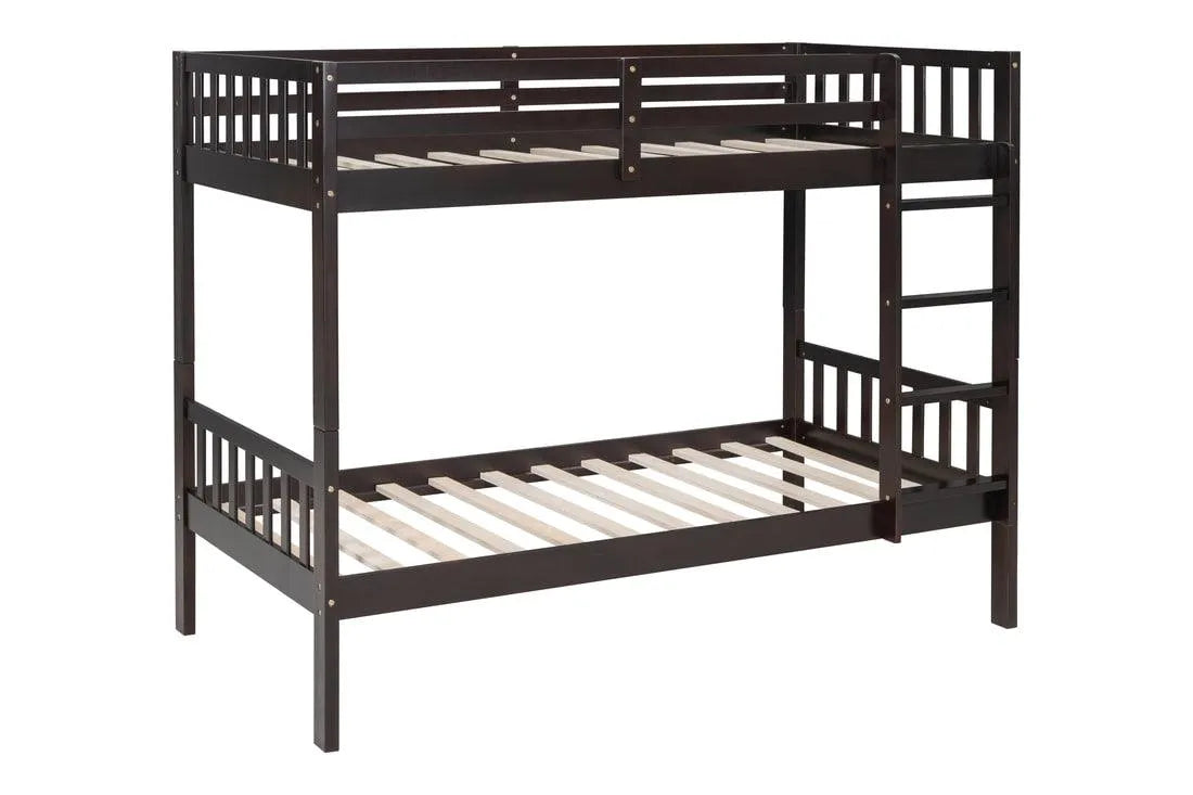 Rose Twin/Twin Bunk Bed Espresso by Happy Homes at Eve Furniture