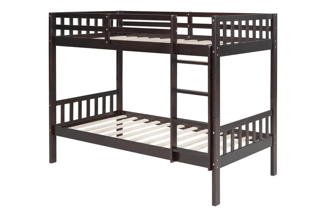 Rose Twin/Twin Bunk Bed Espresso by Happy Homes at Eve Furniture
