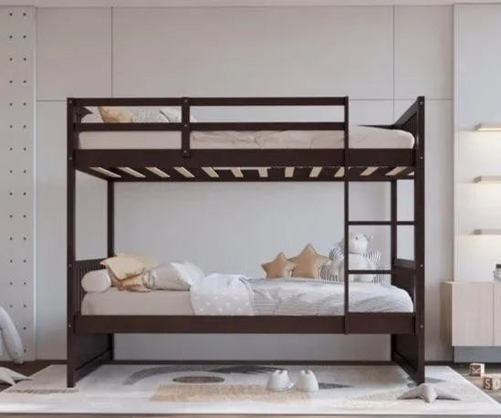 Rose Twin/Twin Bunk Bed Espresso by Happy Homes at Eve Furniture