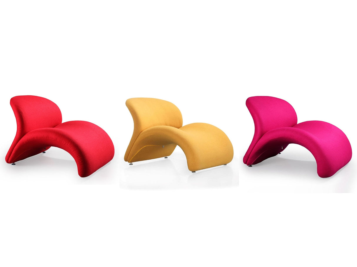 Rosebud Multi Colored Accent Chair in Red, Fuchsia Pink and Yellow (set of 3) by Manhattan Comfort at Eve Furniture