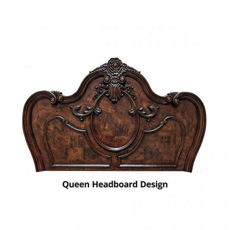 Roselli Dark Cherry 4-Piece Queen Bedroom Set by Furniture of America at Eve Furniture