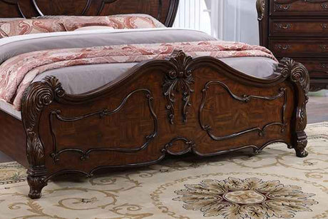 Roselli Dark Cherry 4-Piece Queen Bedroom Set by Furniture of America at Eve Furniture