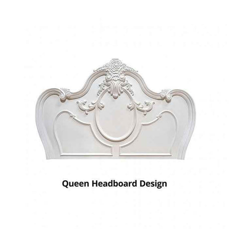 Roselli White 5-Piece Queen Bedroom Set by Furniture of America at Eve Furniture