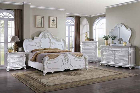Roselli White 5-Piece Queen Bedroom Set by Furniture of America at Eve Furniture
