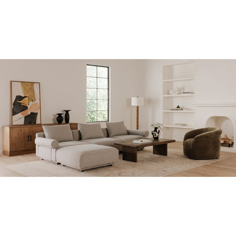 Rosello Light Grey Right Arm Facing Chair by MOES at Eve Furniture
