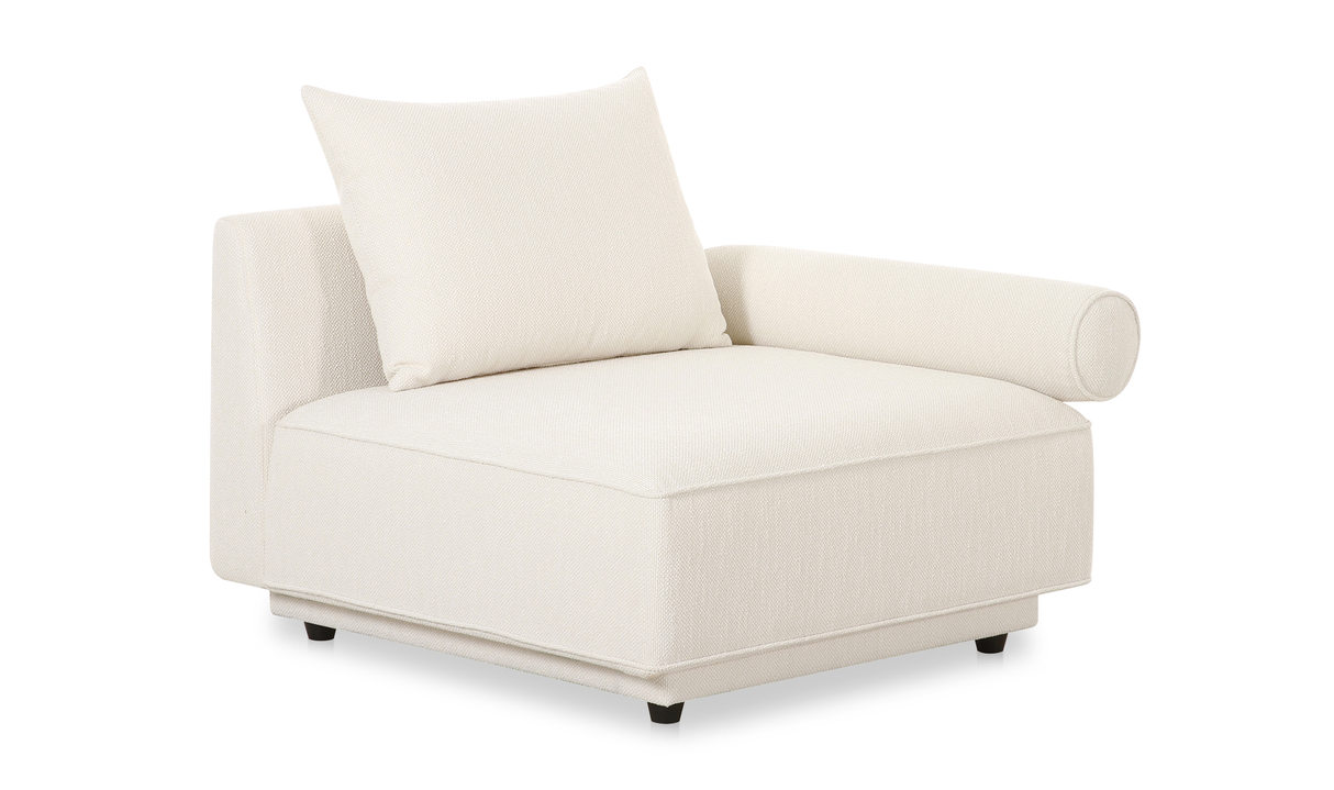 Rosello Right Arm Facing Chair - White by Moe's Home at Eve Furniture