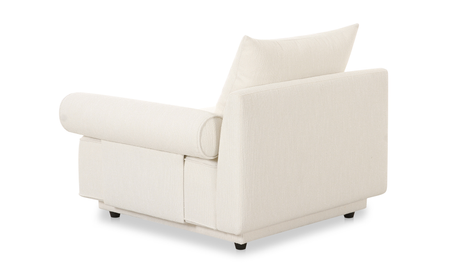 Rosello Right Arm Facing Chair - White by Moe's Home at Eve Furniture