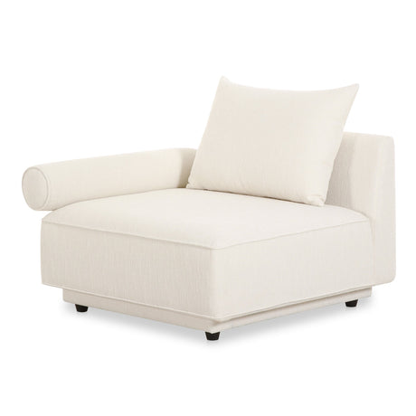 Rosello White Left Arm Facing Chair by MOES at Eve Furniture