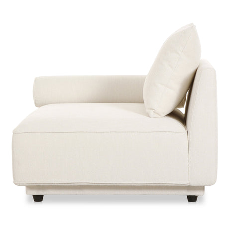 Rosello White Left Arm Facing Chair by MOES at Eve Furniture