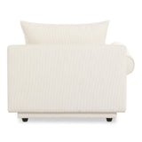 Rosello White Left Arm Facing Chair by MOES at Eve Furniture