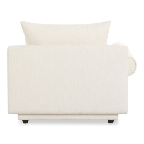 Rosello White Left Arm Facing Chair by MOES at Eve Furniture