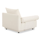 Rosello White Left Arm Facing Chair by MOES at Eve Furniture