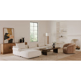 Rosello White Left Arm Facing Chair by MOES at Eve Furniture