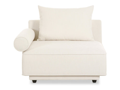 Rosello White Left Arm Facing Chair by MOES at Eve Furniture