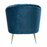 Rosemont Accent Chair in Blue and Gold by Manhattan Comfort at Eve Furniture