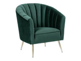 Rosemont Accent Chair in Green and Gold by Manhattan Comfort at Eve Furniture