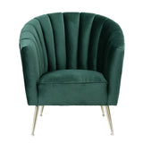 Rosemont Accent Chair in Green and Gold (set of 2) by Manhattan Comfort at Eve Furniture