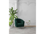 Rosemont Accent Chair in Green and Gold (set of 2) by Manhattan Comfort at Eve Furniture