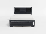 Rosemont Midnight Blue California King Platform Bed with Footboard Storage by Homelegance at Eve Furniture